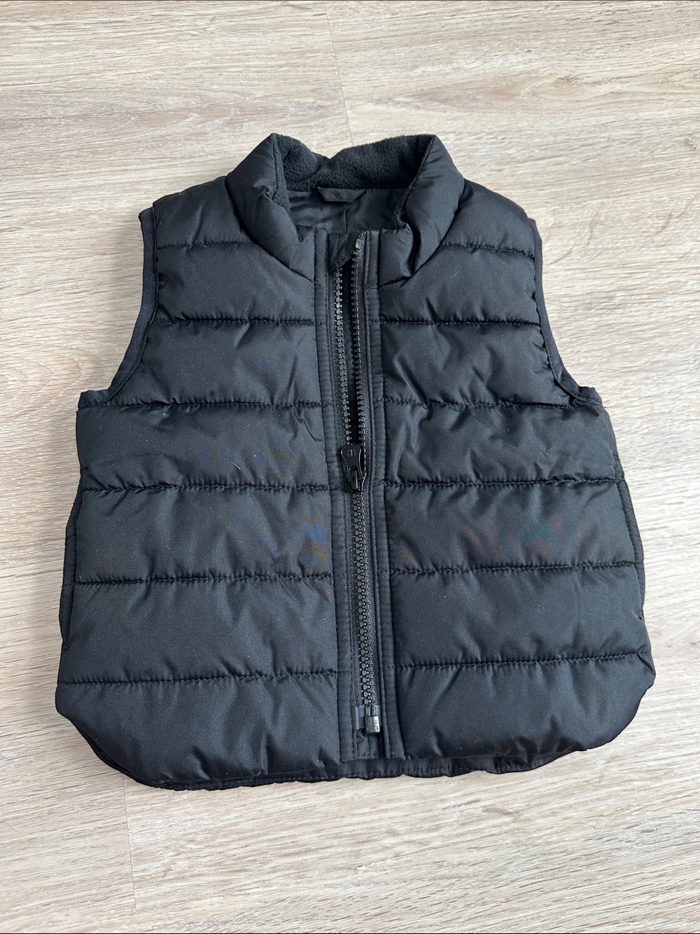 Baby Black Puffer Vest - Lightweight Quilted